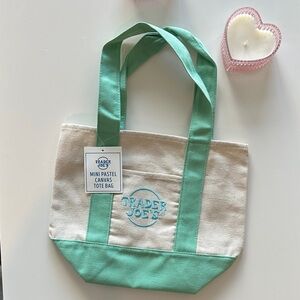 Mint Green Canvas Tote Bag Trader Joe’s